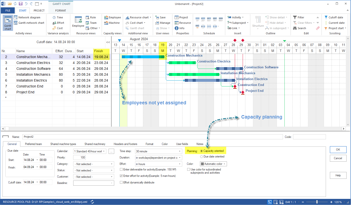 capacity planning with role