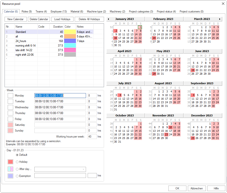 Shift planning software